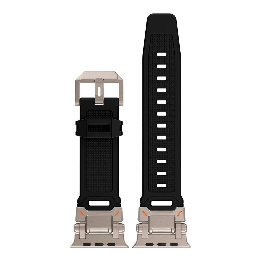 Watch Ultra 49mm KRD-101 Titanyum Metal Başlıklı Silikon Kordon