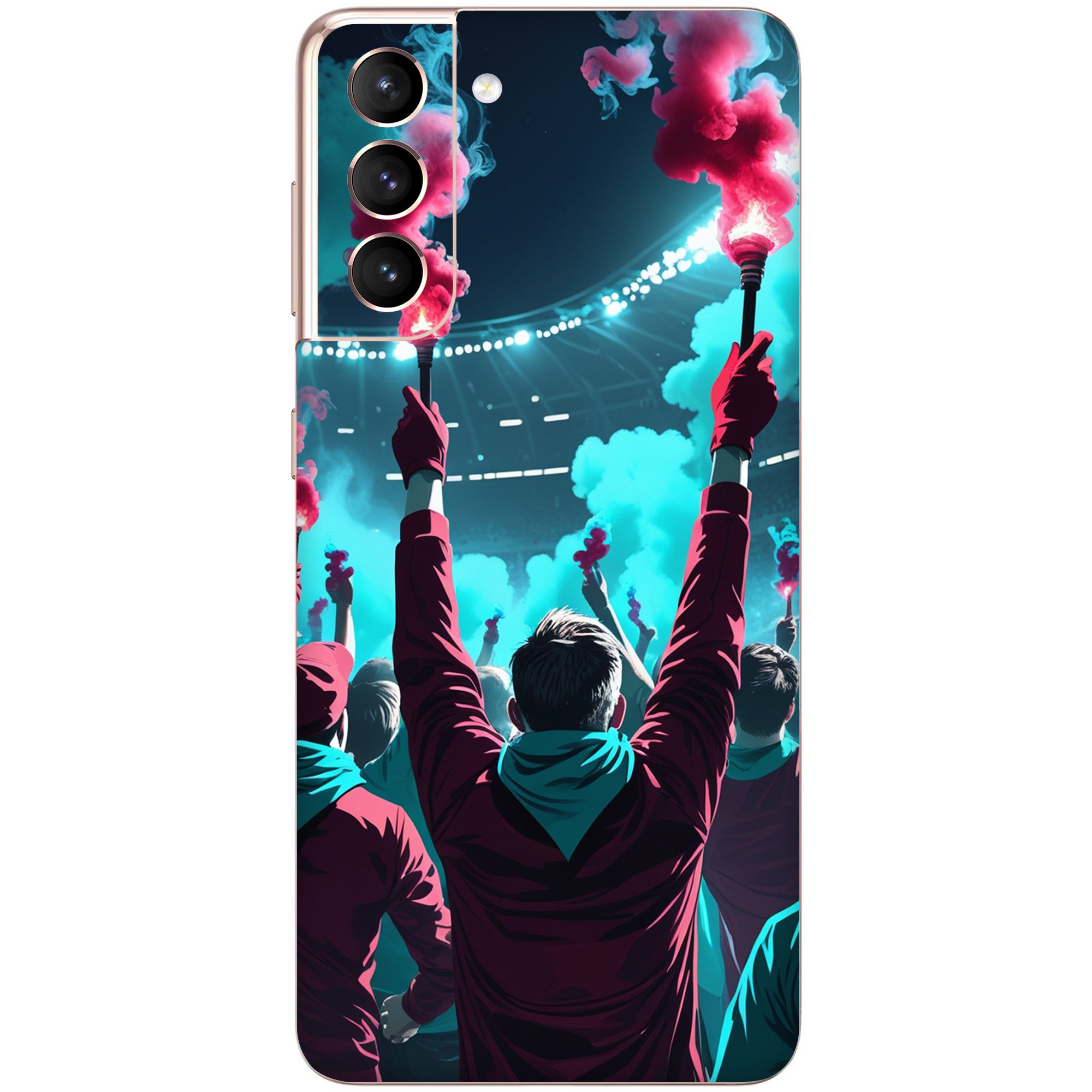 Samsung S21 Kaplama Bordo Mavi Taraftar
