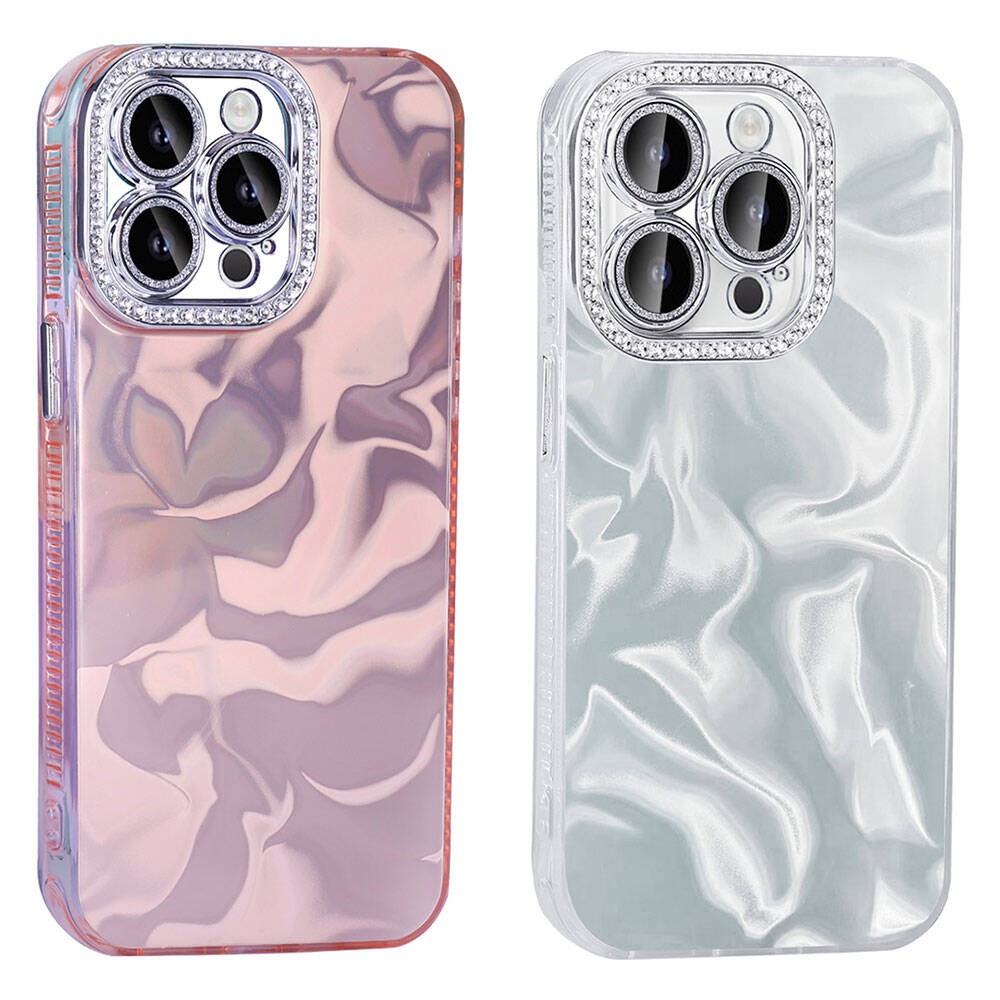 iPhone 15 Pro Kılıf Airbagli Parlak Taş Detay Tasarımlı Esila