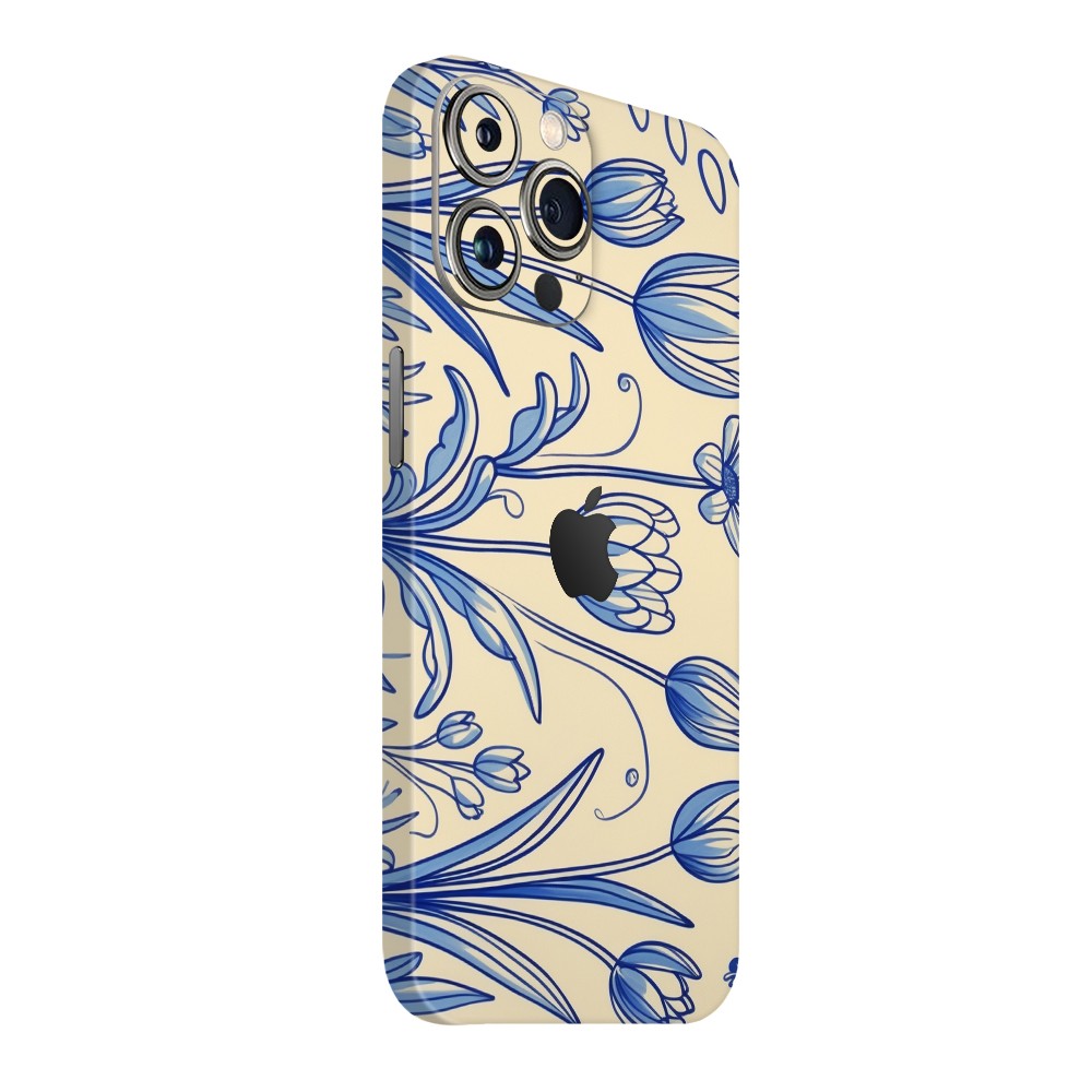 iPhone 15 Pro Kaplama Porselen Çiçekler