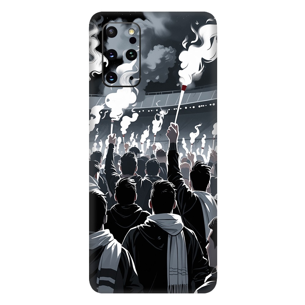 Samsung S20 Plus Kaplama Siyah Beyaz Taraftar