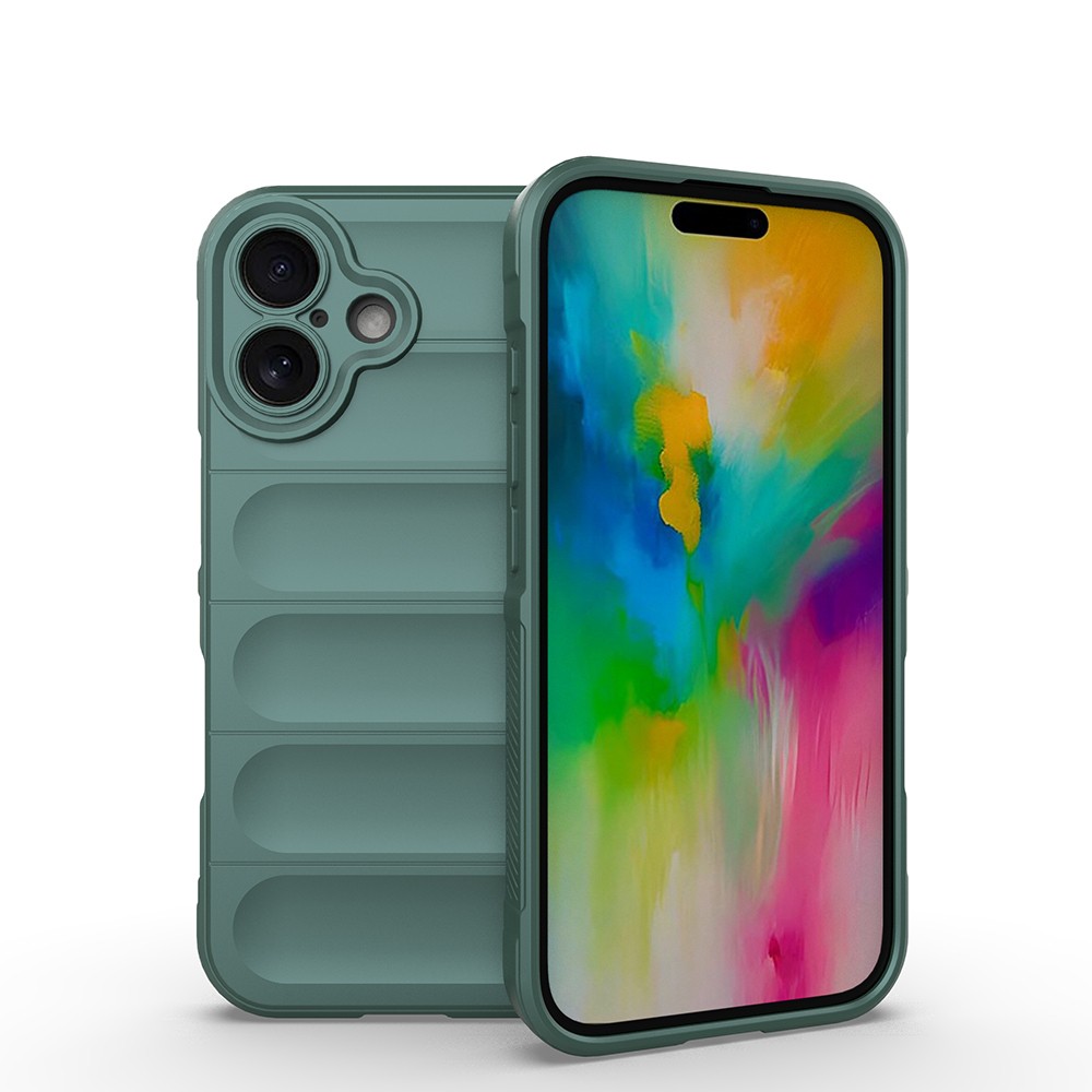 iPhone 16 Kılıf Esnek TPU Oyuklu Arka Yüzey Tasarımlı Etnik Silikon