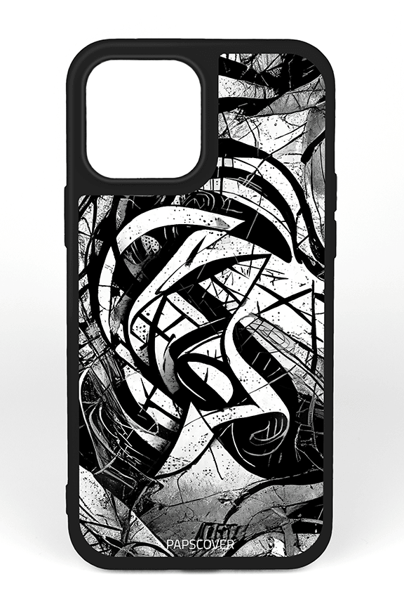 iPhone 11 Pro Max Silikon Kılıf Monochrome Grafiti