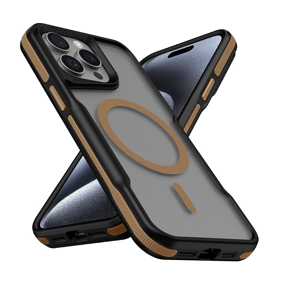 iPhone 15 Pro Kılıf M-safe Şarj - Renkli Kenar