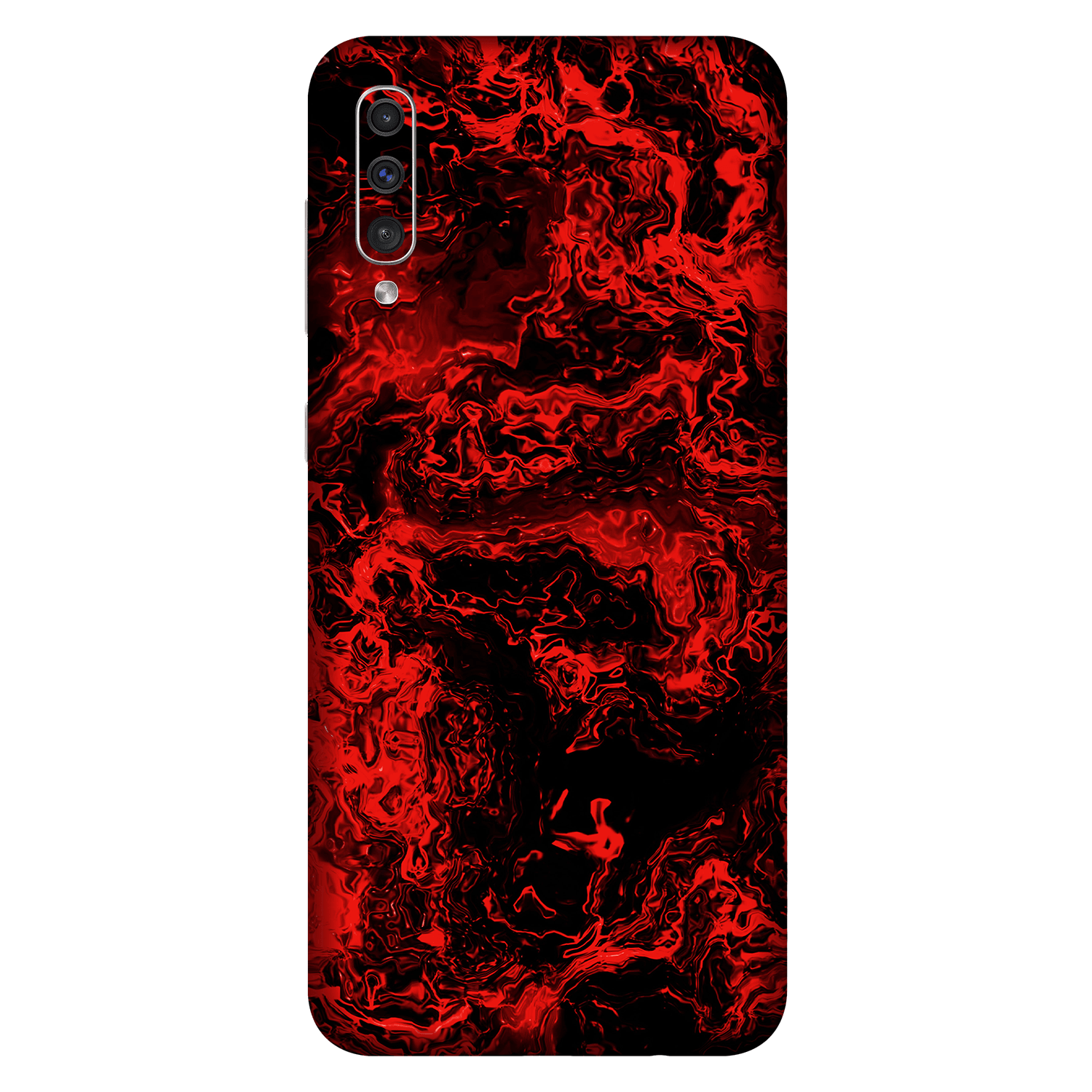 Samsung A70 Kaplama Mistik Kırmızı Alev