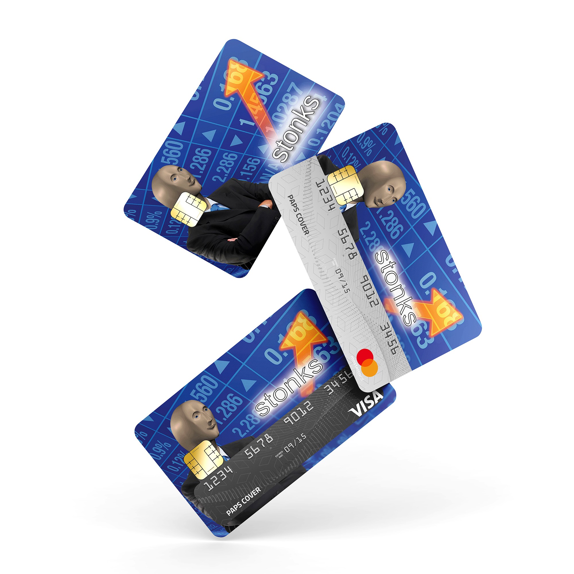 Kredi Kartı Kaplama / Sticker - Stonks