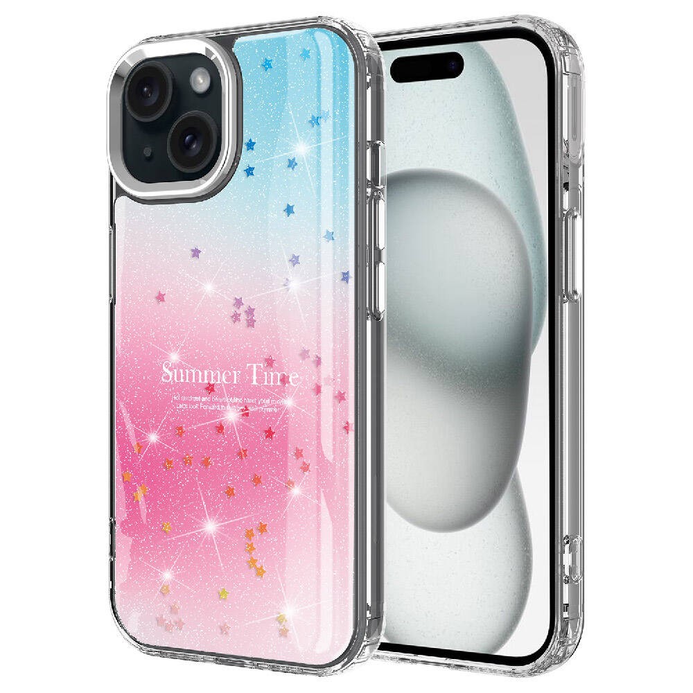 iPhone 15 Kılıf Simli Desenli Parlak Task