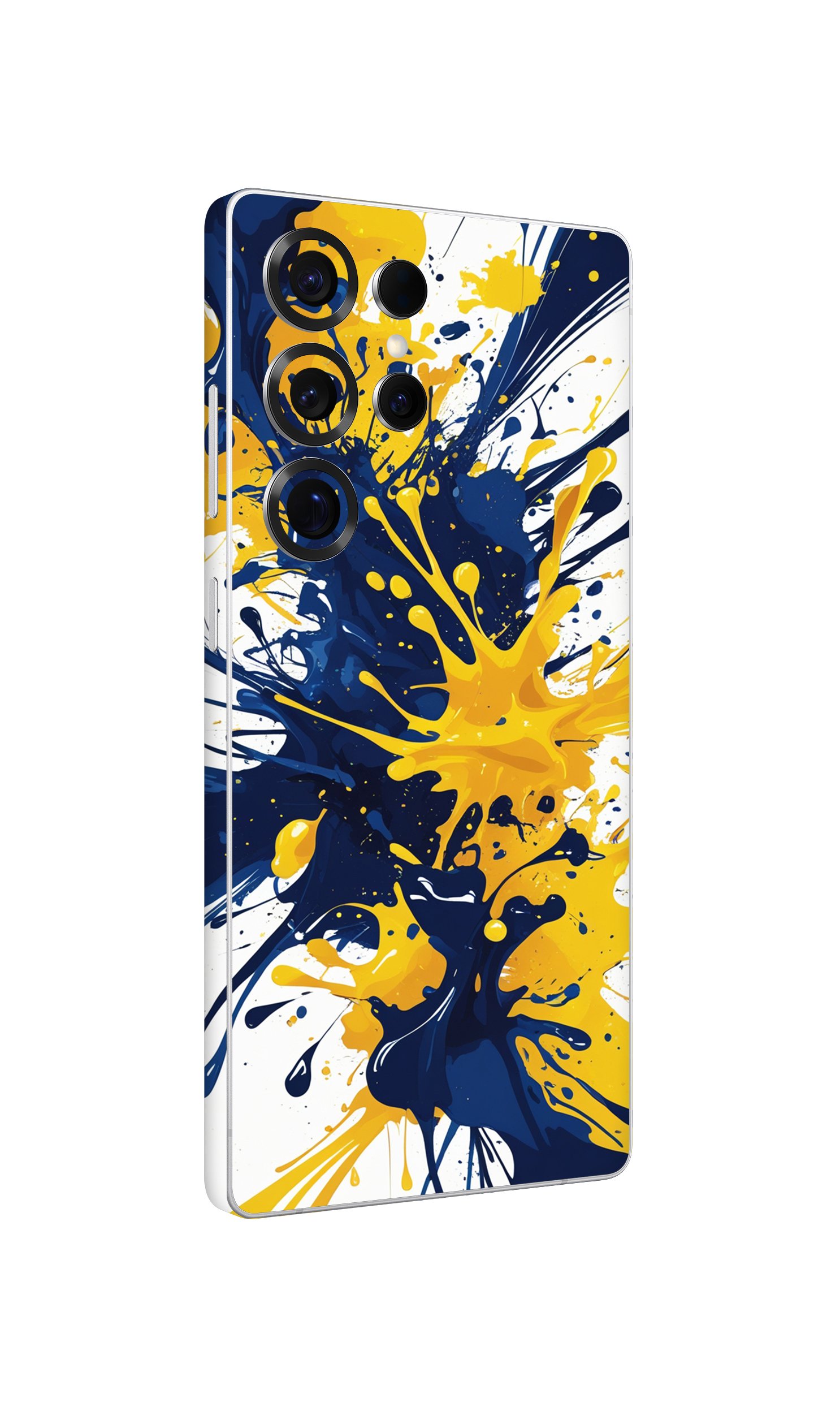 Samsung S25 Ultra Kaplama Sarı Lacivert Boya