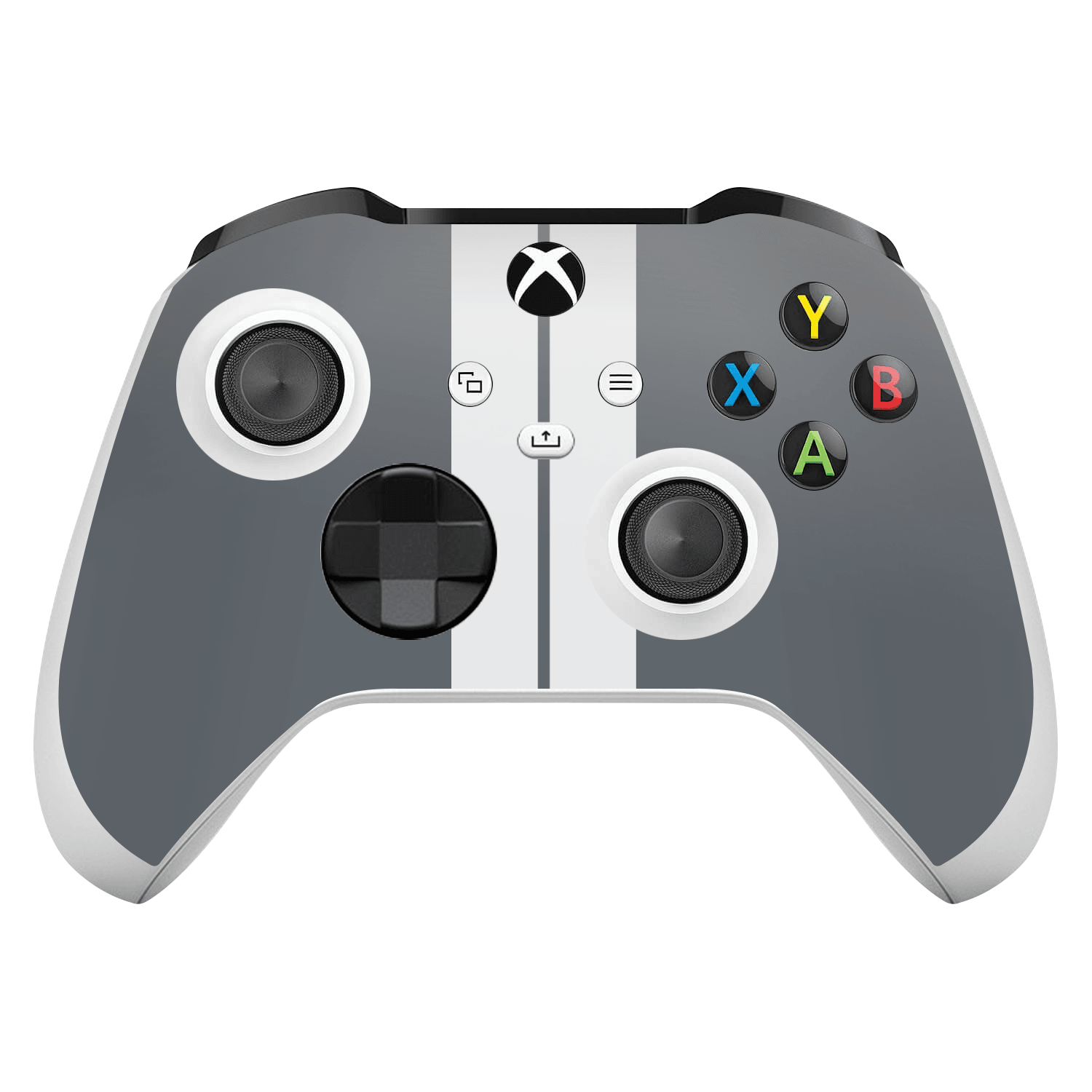 Xbox Series X / S Controller Kaplama Gri Çift Beyaz Şerit