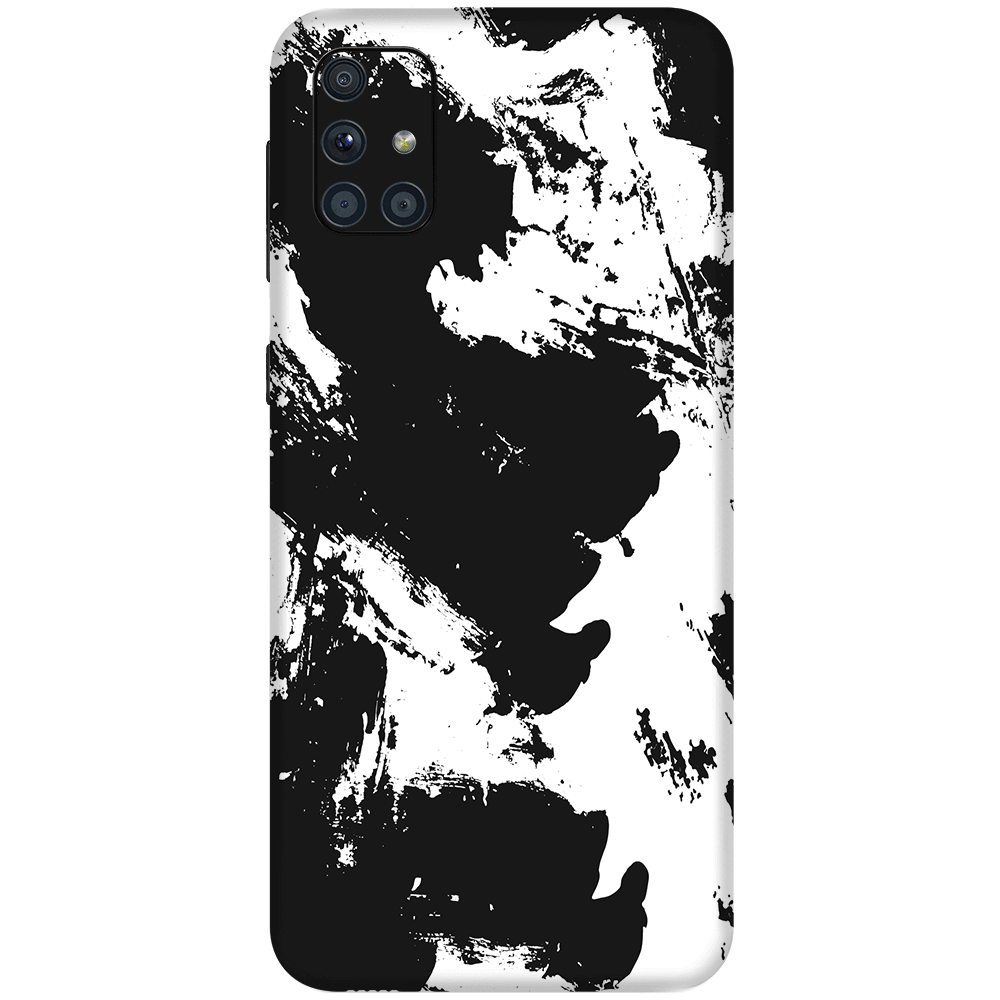 Samsung M51 Kaplama Siyah Beyaz