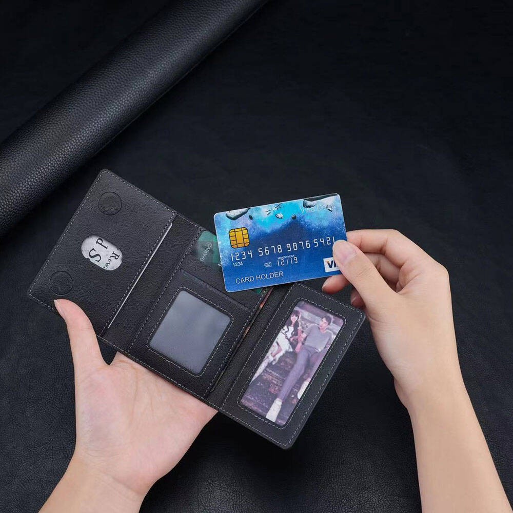 CRD-04 Suni Deri Görünümlü 5 Hazneli Magnetik Kartlık