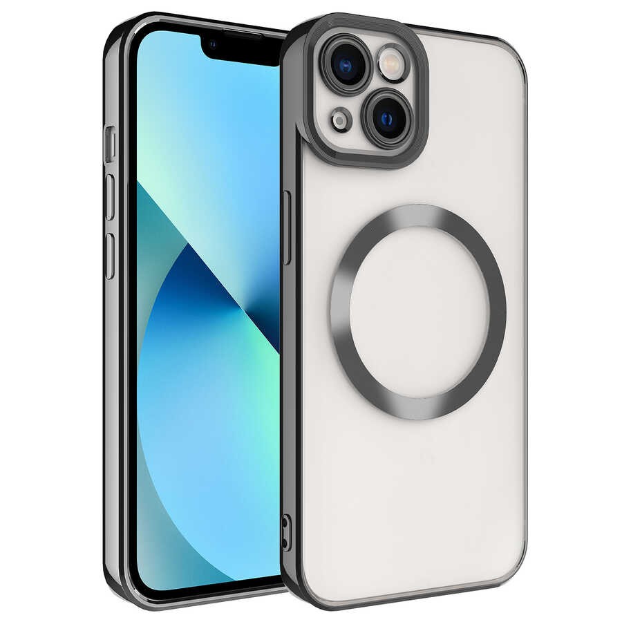 iPhone 13 Kılıf M-safe Wireless Şarj Özellikli Setro Silikon
