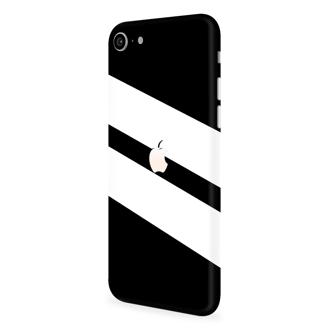 iPhone SE 2020 / 2022 Kaplama Siyah Beyaz Şerit