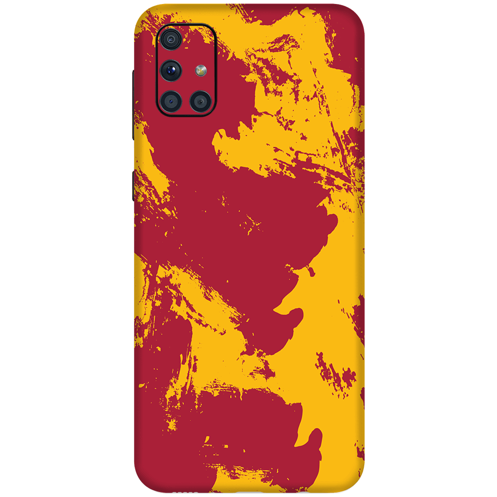 Samsung M51 Kaplama Sarı Kırmızı