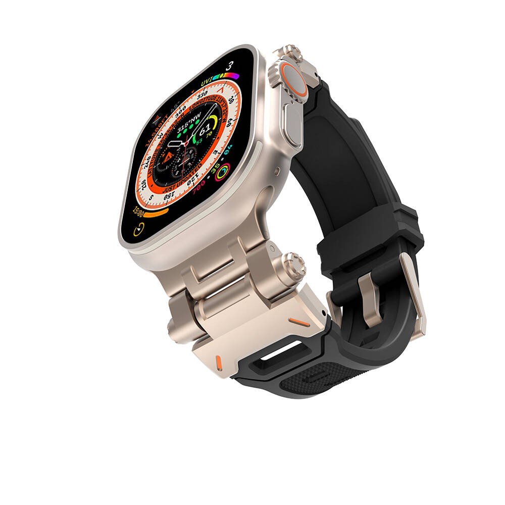 Watch 7 45mm KRD-108 Metal Başlıklı Silikon Kordon