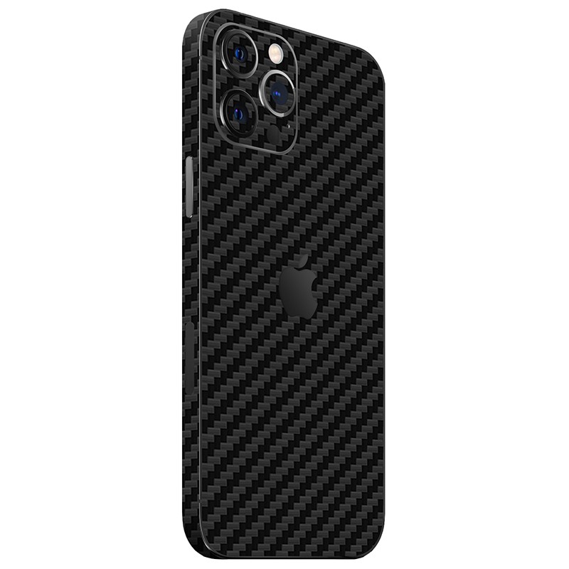 iPhone 12 Pro Max Kaplama Siyah Karbon Fiber