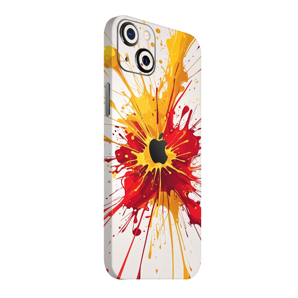 iPhone 15 Kaplama Sarı Kırmızı Boya