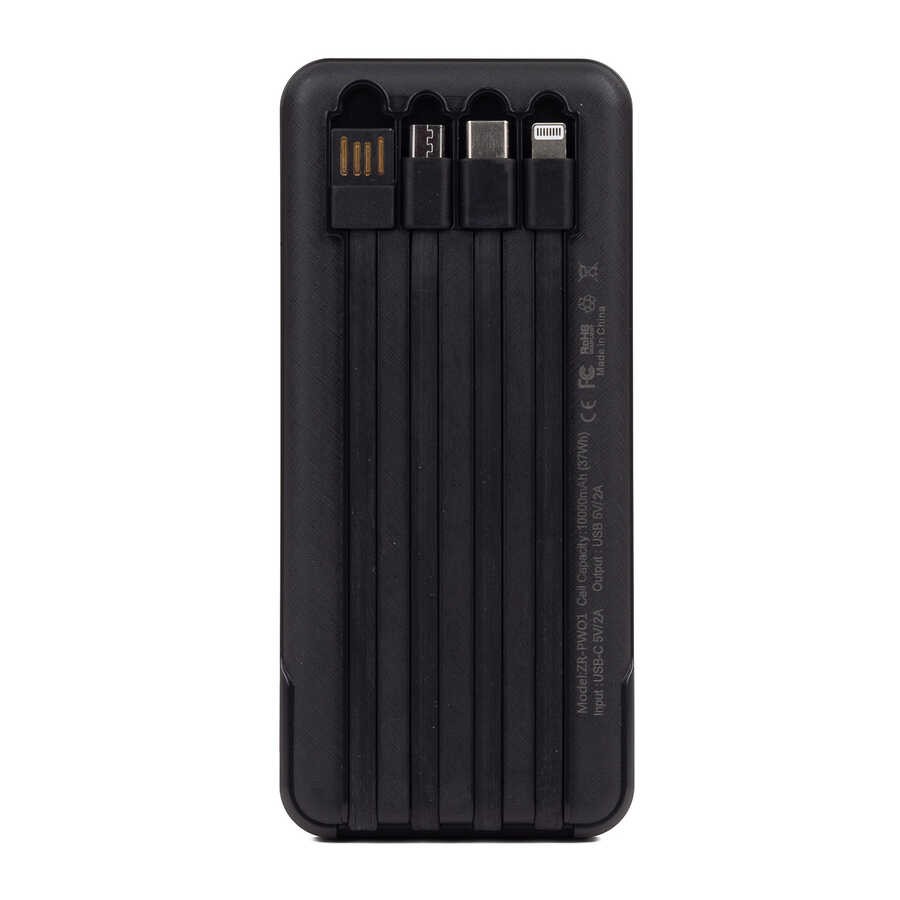 ZR-PW01 Type-C - Micro - Lightning Led Göstergeli Taşınabilir Powerbank 10000 mAh