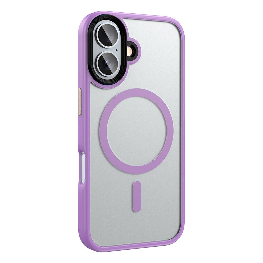 iPhone 16 Plus Kılıf Mat Arka Yüzey Wireless Şarj Özellikli Flet M-safe