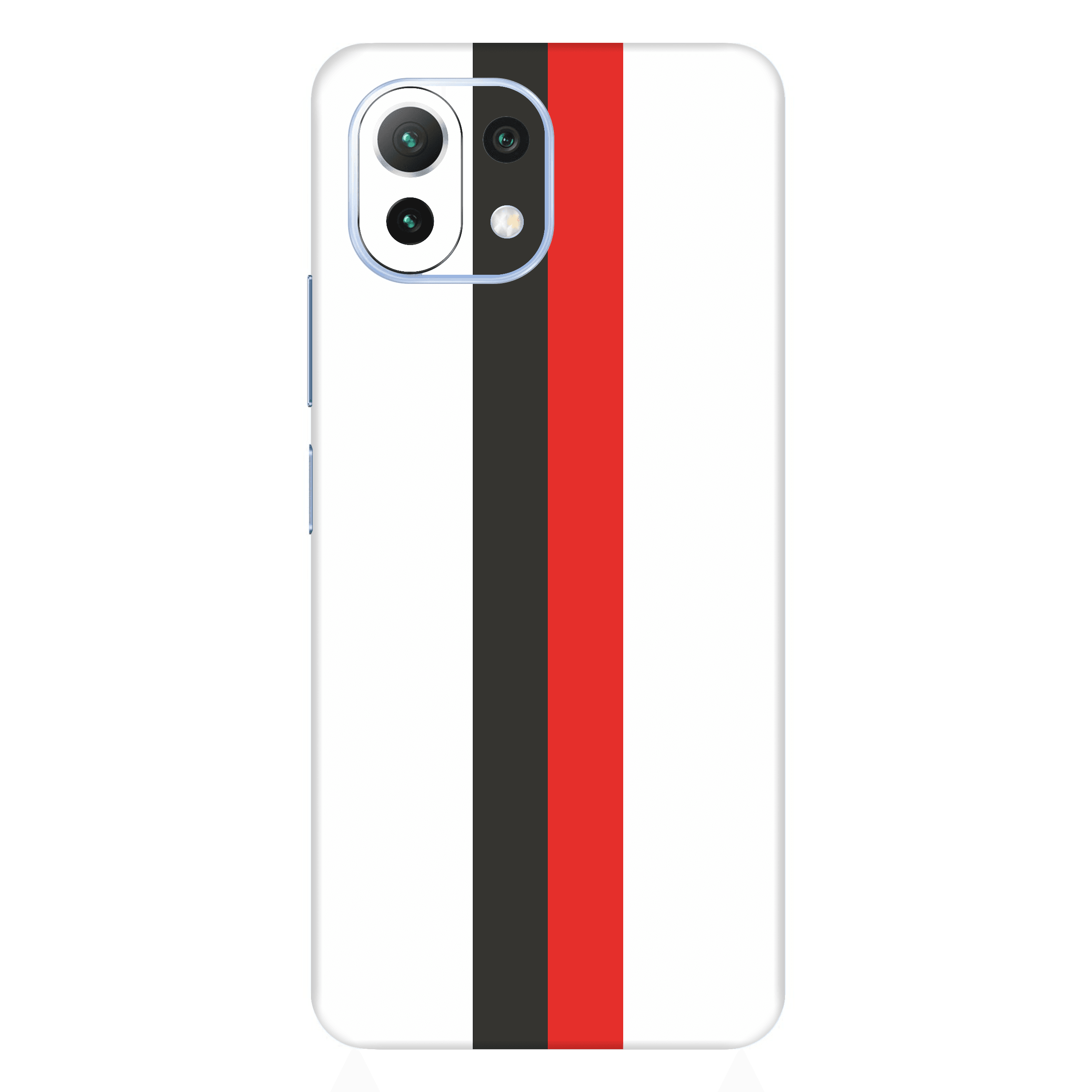 Xiaomi Mi 11 Lite Kaplama Siyah Beyaz Kırmızı