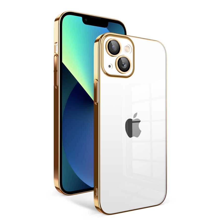 iPhone 13 Kılıf Kamera Korumalı Renkli Çerçeveli Garaj