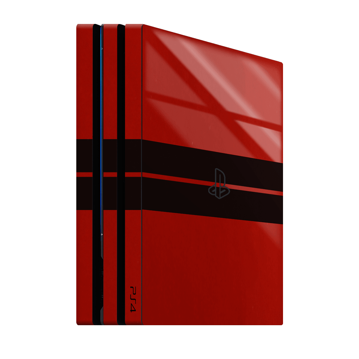 PlayStation 4 Pro Kaplama Ateş Kırmızısı Çift Siyah Şerit