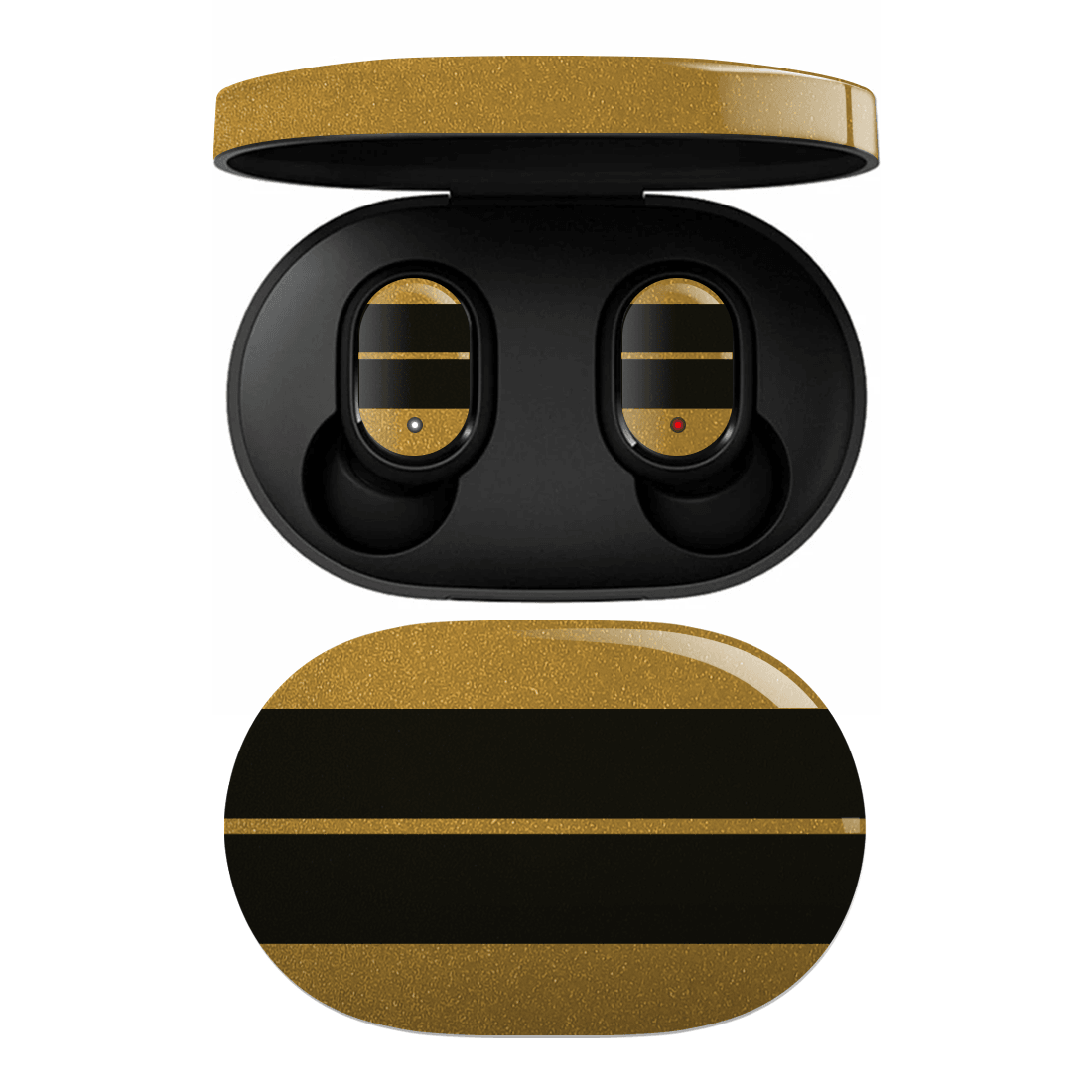 Redmi (Mi) AirDots Kaplama Metalik Altın Çift Siyah Şerit