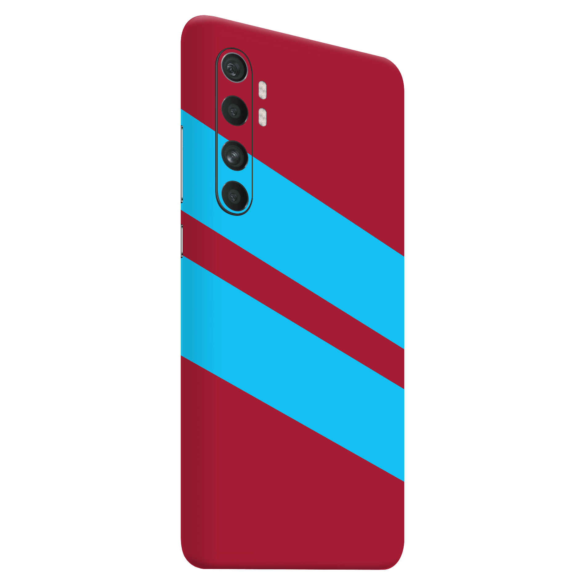 Xiaomi Mi Note 10 Lite Kaplama Bordo Mavi Şerit