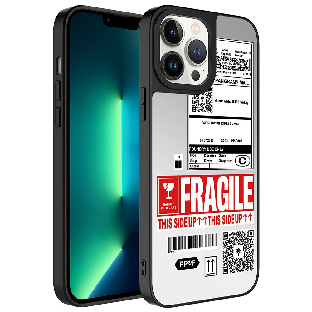 iPhone 13 Pro Max Kılıf Aynalı Desenli Kamera Korumalı Parlak Mirror