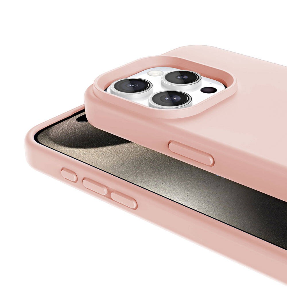 iPhone 15 Pro Kılıf M-safe Şarj Özellikli Sıvı Teknolojili Silinebilir Sert Kivi