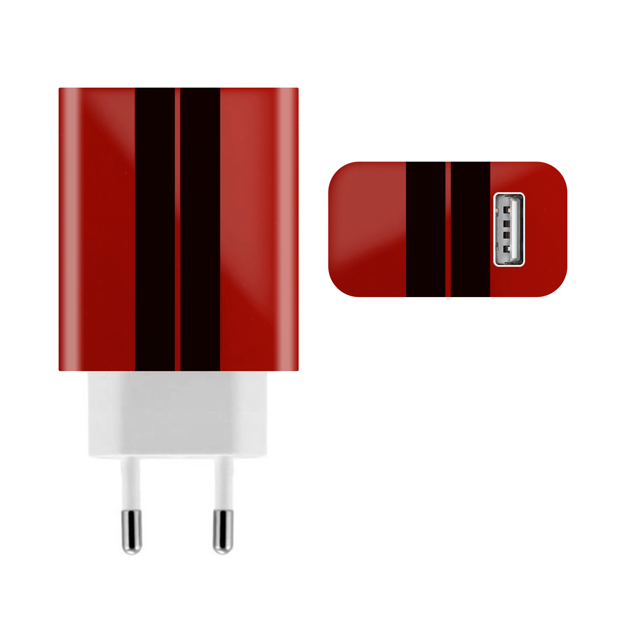 Xiaomi 27w Şarj Aleti Kaplama Ateş Kırmızısı Çift Siyah Şerit