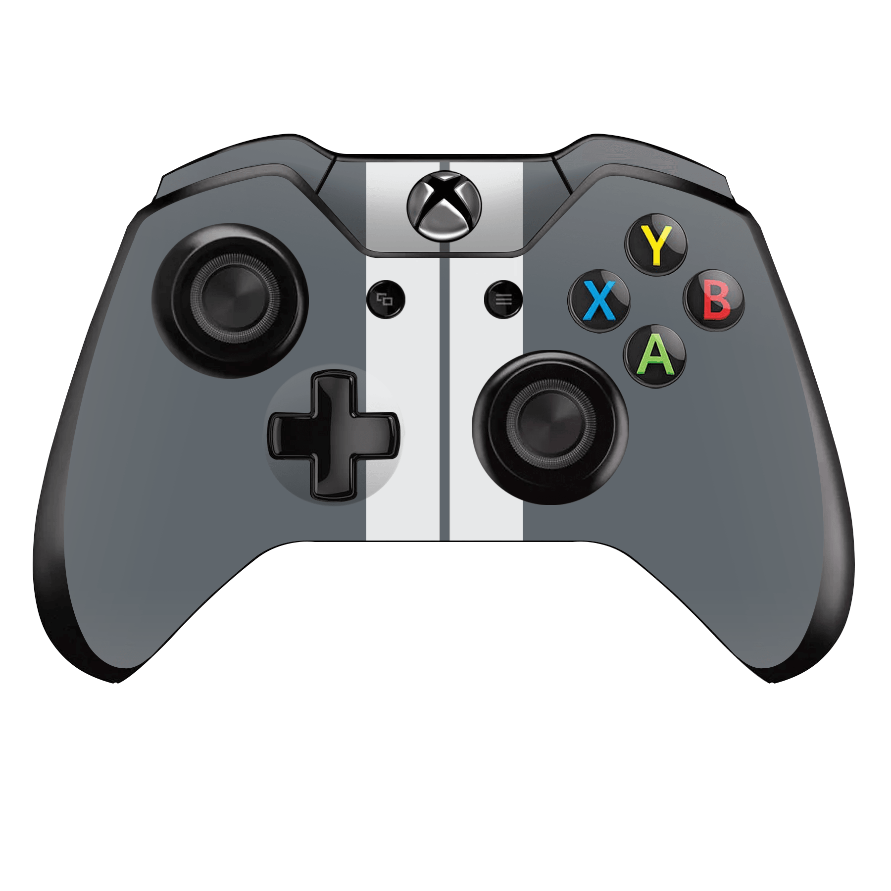 Xbox One Controller Kaplama Gri Çift Beyaz Şerit
