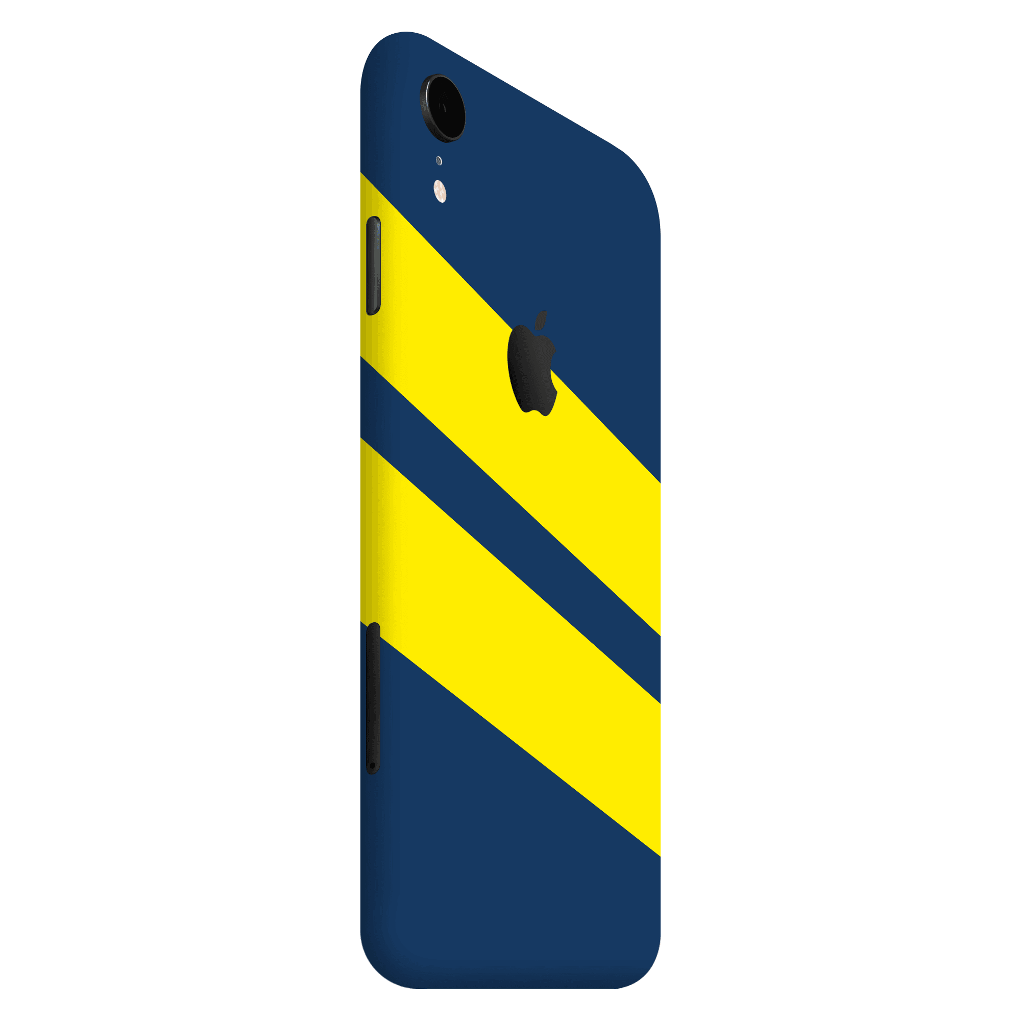 iPhone Xr Kaplama Sarı Lacivert Şerit