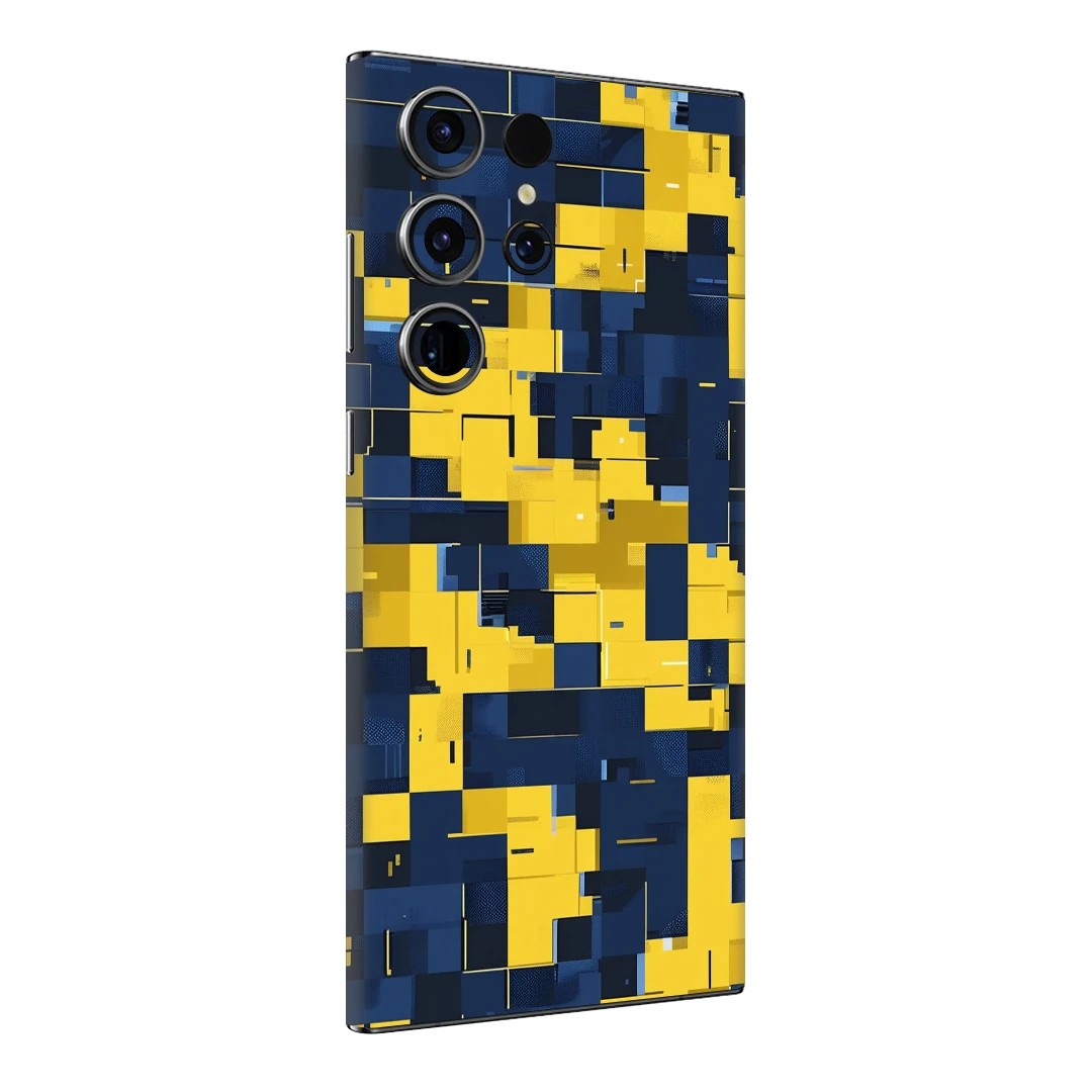 Sarı Lacivert Pixel