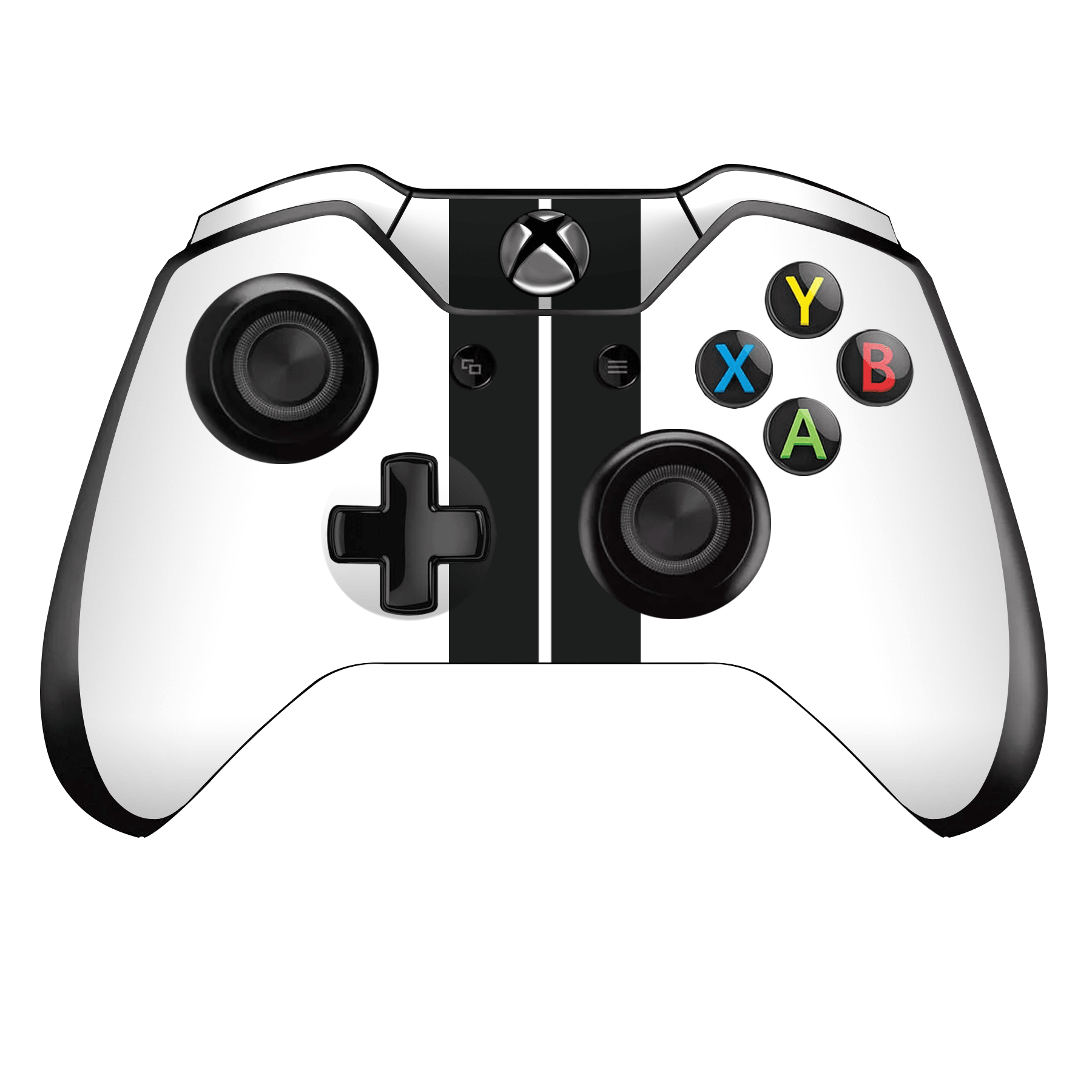 Xbox One Controller Kaplama Beyaz Çift Siyah Şerit