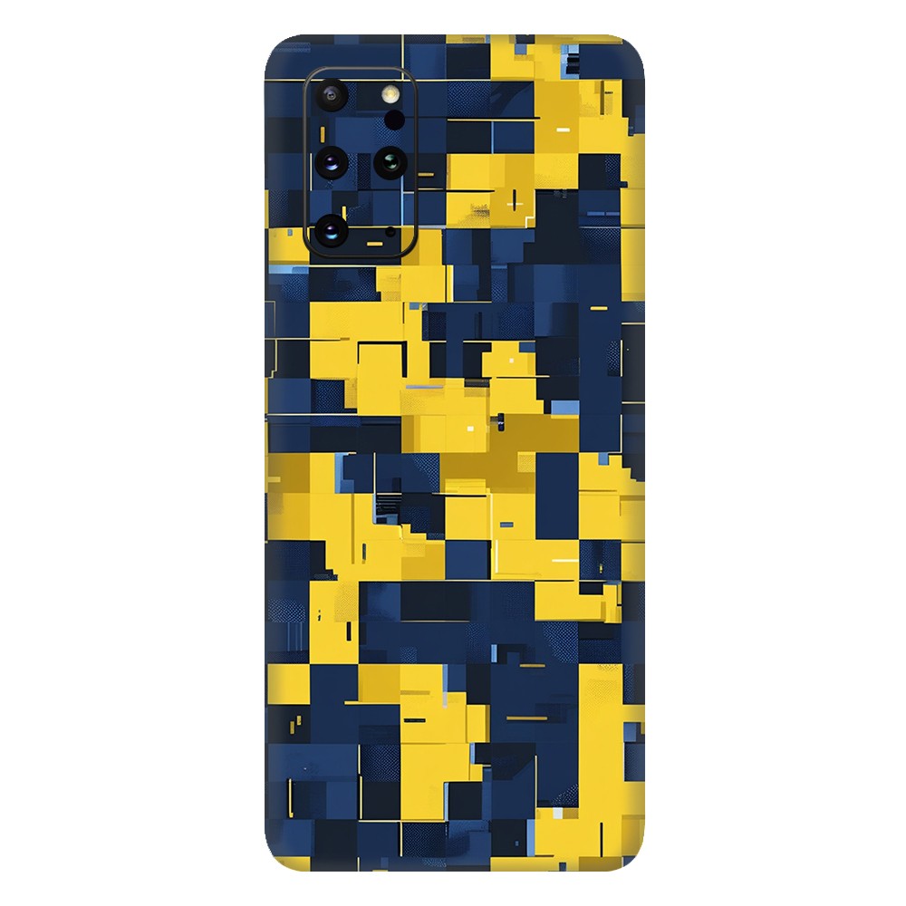 Samsung S20 Kaplama Sarı Lacivert Pixel