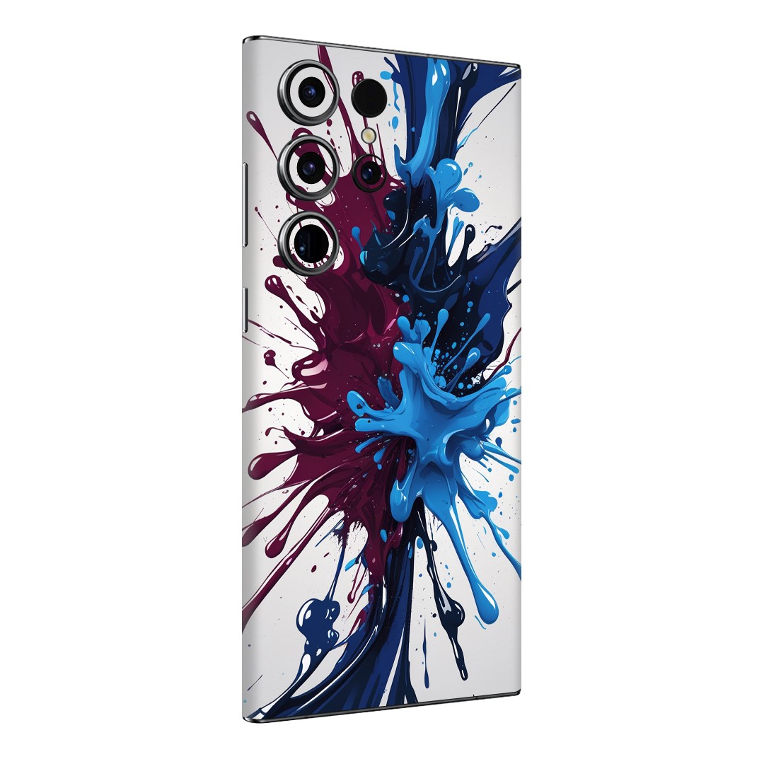 Samsung S24 Ultra Kaplama Bordo Mavi Boya