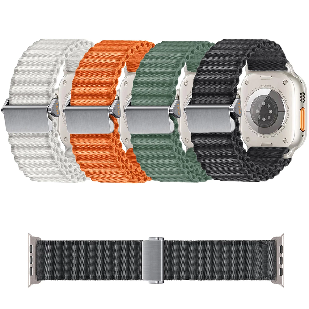 Watch 42mm KRD-123 Naylon Kumaş Hasır Örgülü Kordon