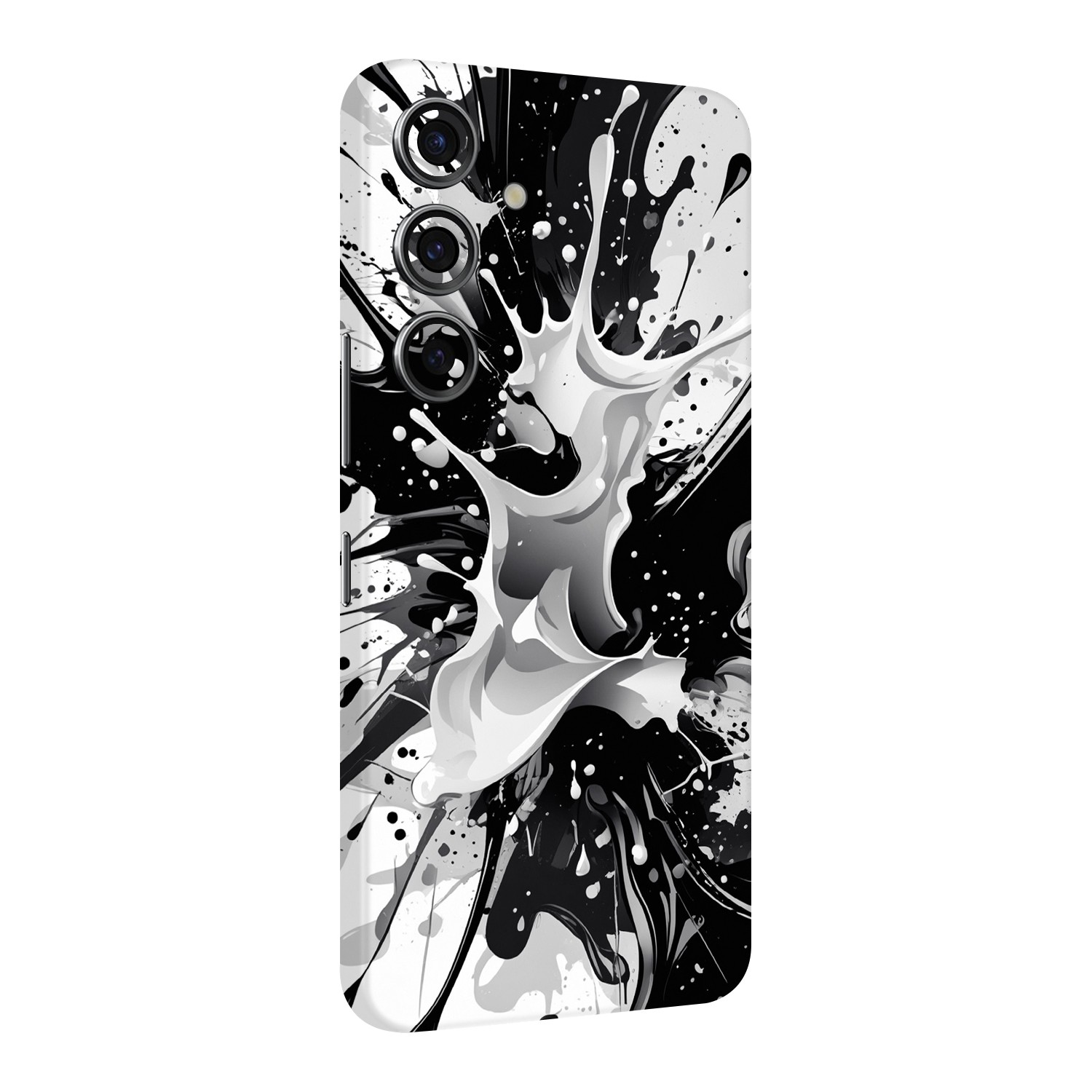 Samsung S23 FE Kaplama Siyah Beyaz Boya