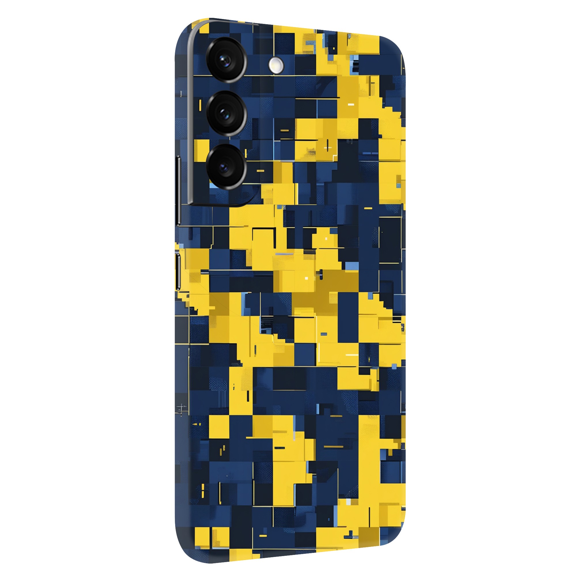 Samsung S22 Plus Kaplama Sarı Lacivert Pixel