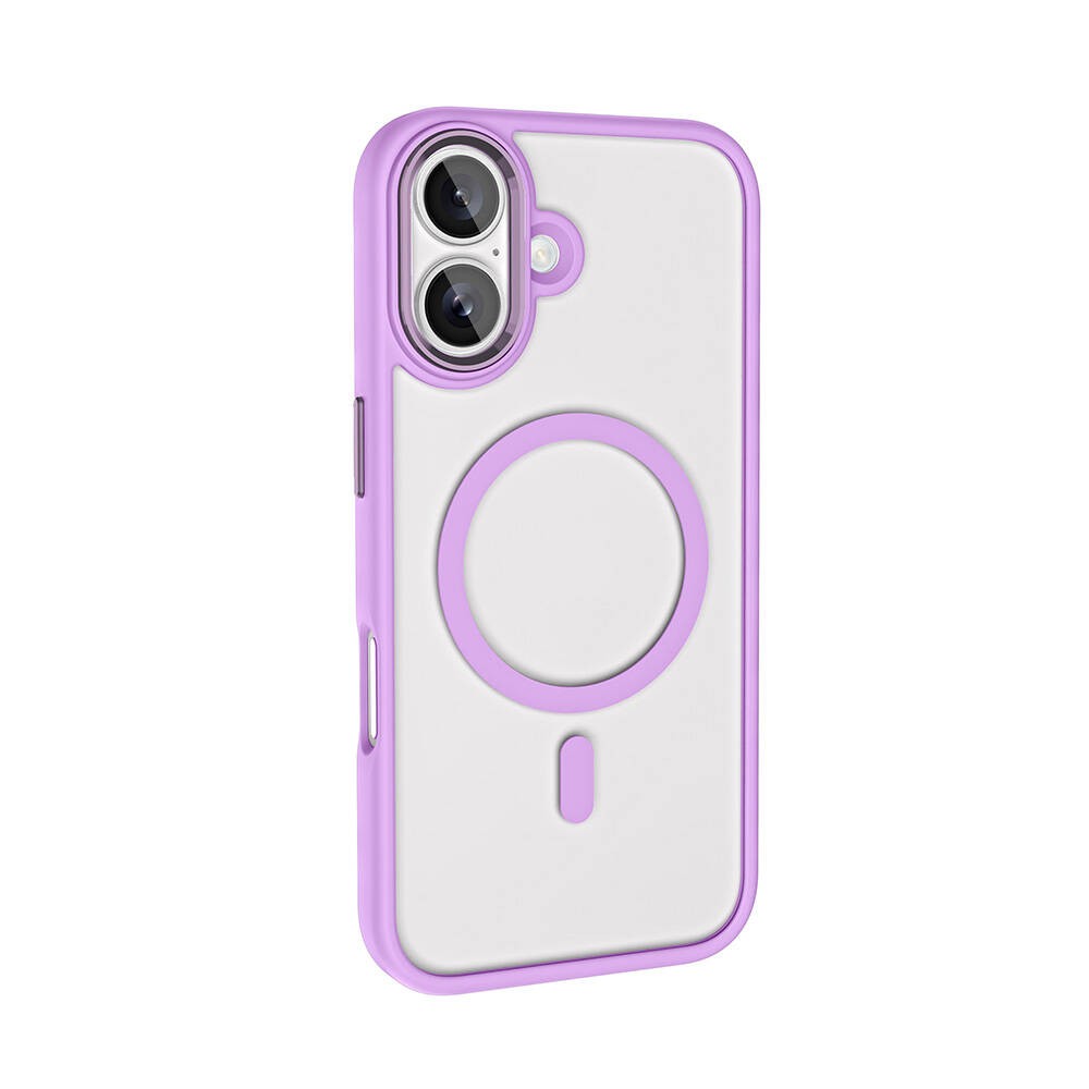 iPhone 16 Kılıf Wireless Şarj Özellikli Krom M-safe Silikon
