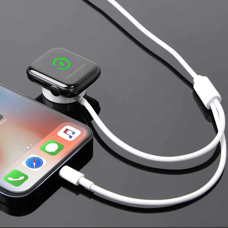 Akıllı Saat Lightning-Wireless USB Şarj Kablosu 1.2M
