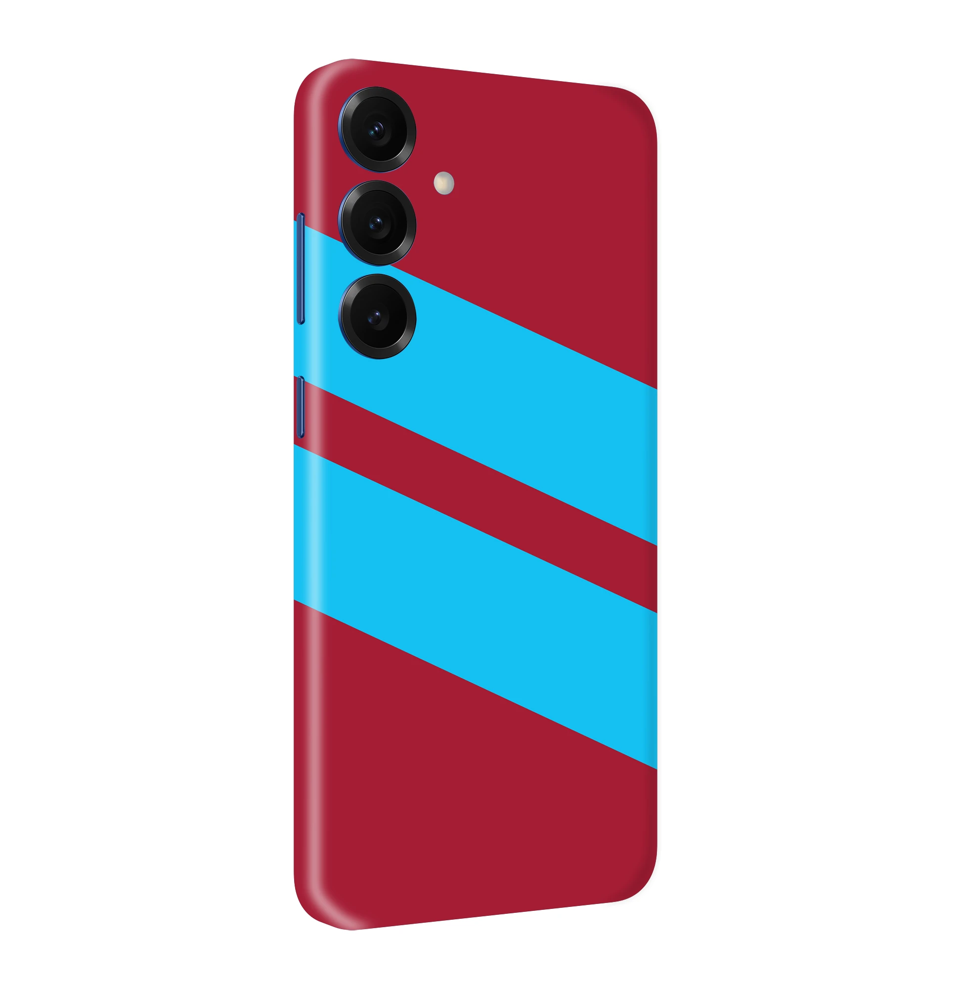 Samsung S25 Kaplama Bordo Mavi Şerit