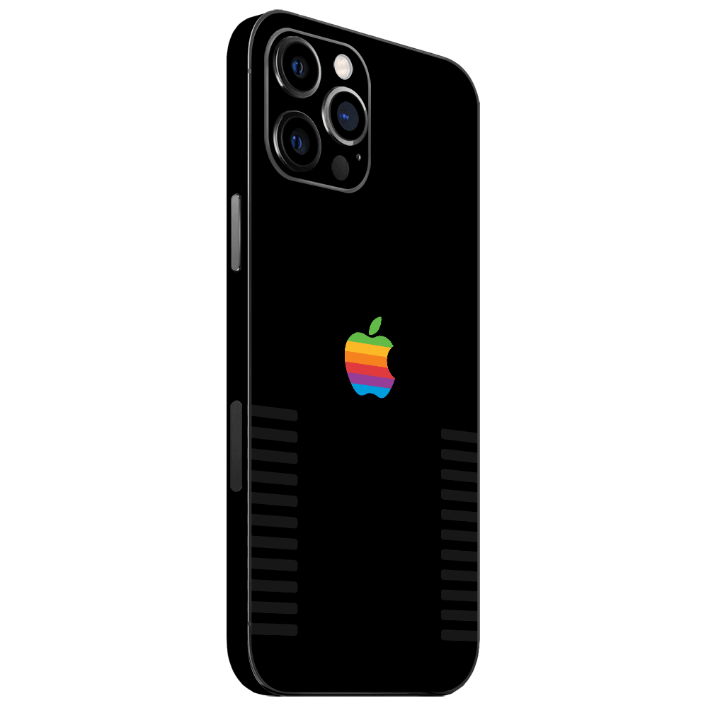 iPhone 12 Pro Kaplama Siyah Retro Apple