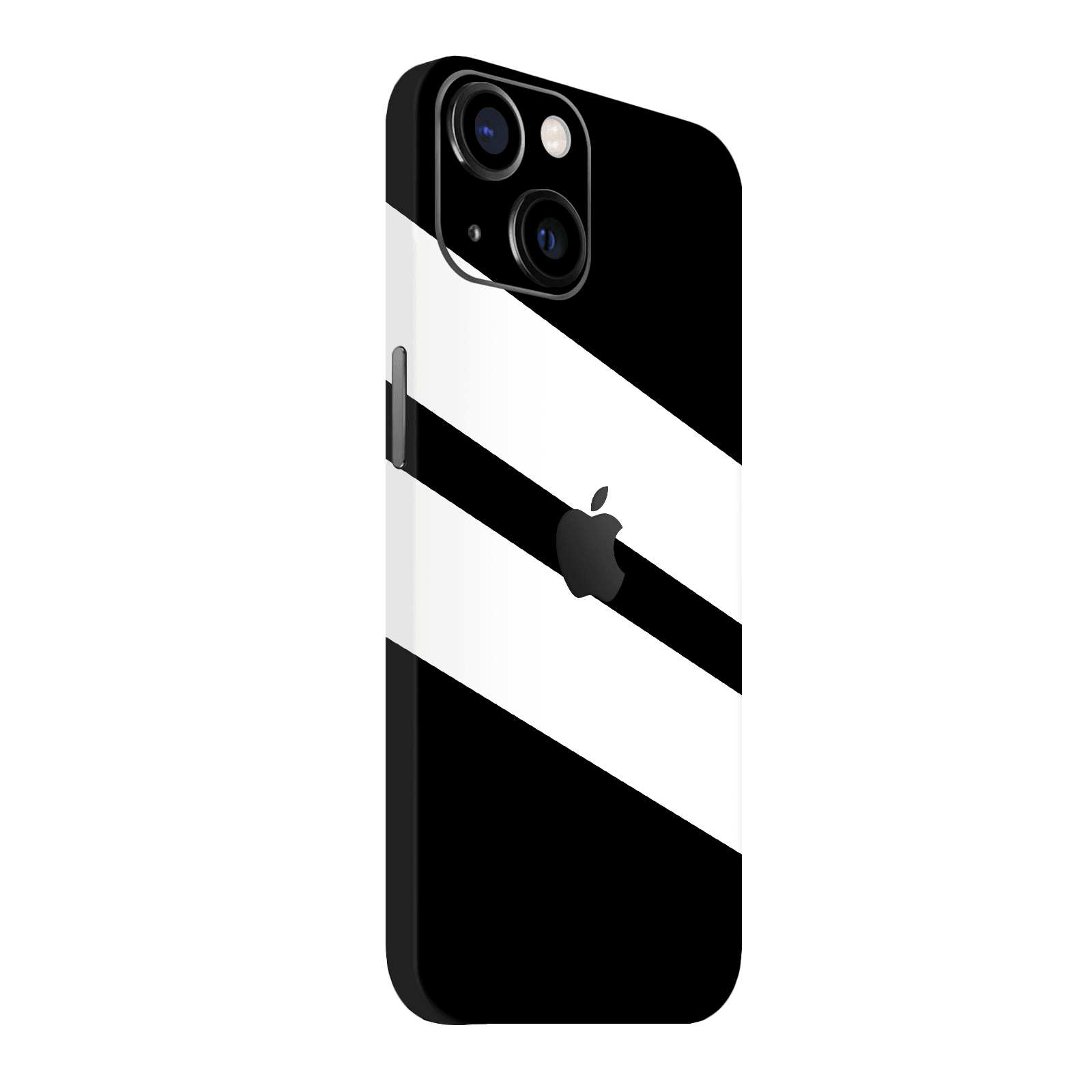 iPhone 15 Kaplama Siyah Beyaz Şerit