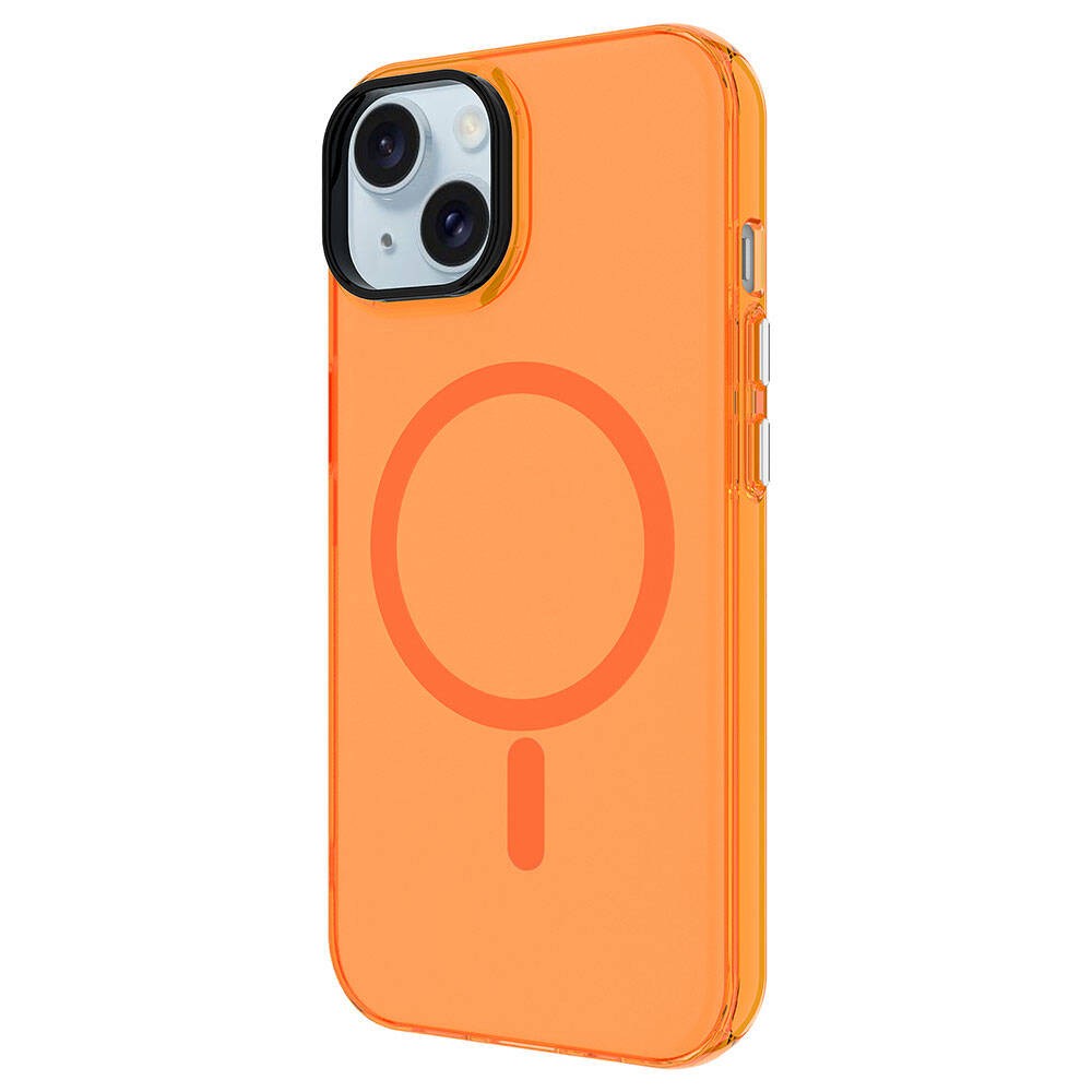 iPhone 15 Plus Kılıf M-safe Şarj Özellikli Buzlu Transparan C-Pro Sert