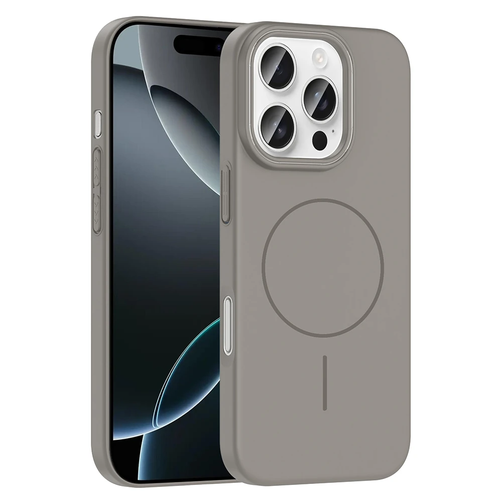 iPhone 16 Pro Max Kılıf M-safe Şarj Özellikli Ruby Sert