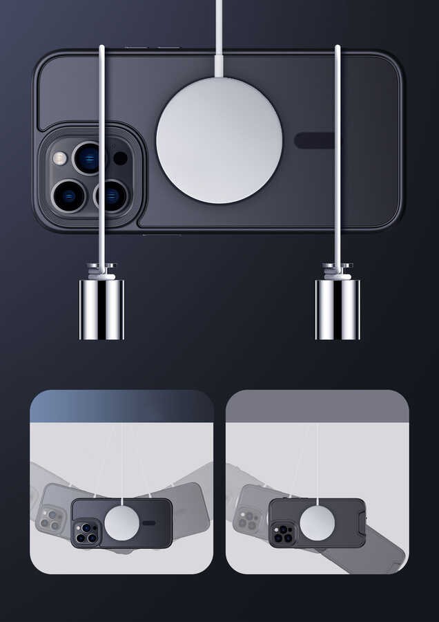 iPhone 14 Pro Max  Kılıf Wireless Şarj Özellikli Hibrit M-safe