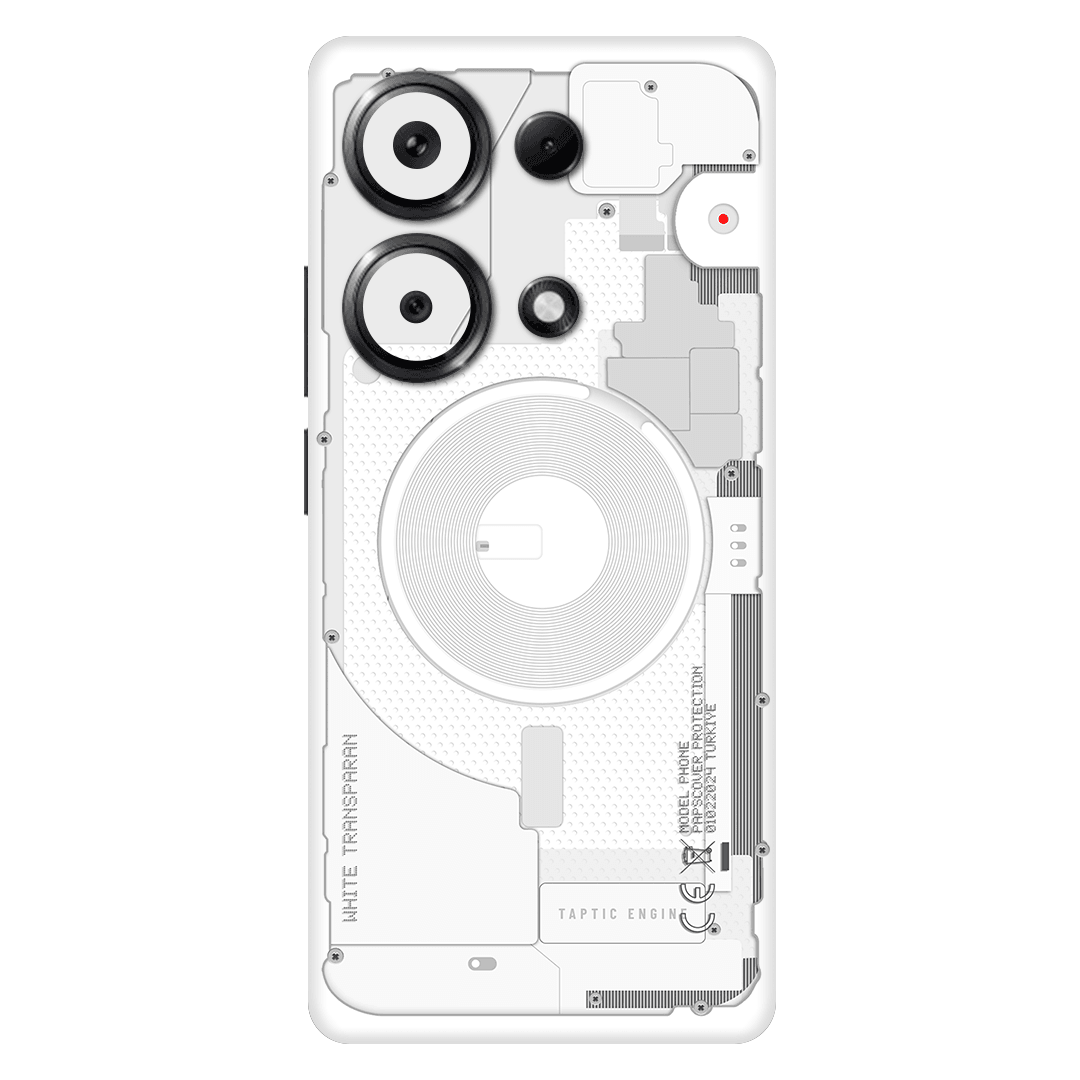 Xiaomi Redmi Note 13 Pro 4G Kaplama Beyaz Transparan