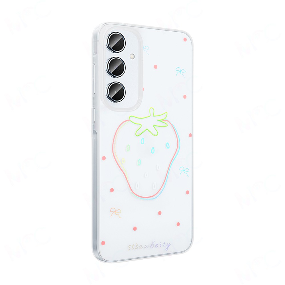 Galaxy A55 Kılıf Şeffaf Figürlü Zore Folk Sert Kapak